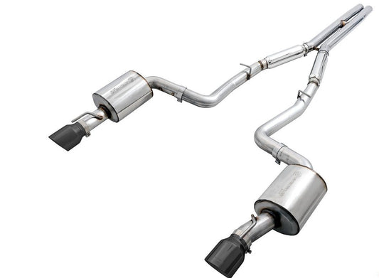 AWE Tuning Touring Edition Exhaust w/ Diamond Black Tips Dodge Charger 6.4 | 6.2 SC 2015-2023
