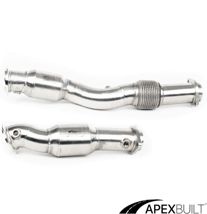 APEXBUILT® BMW G87 M2, G80 M3, & G82/G83 M4 RESONATED RACE DOWNPIPES (S58, 2021+)