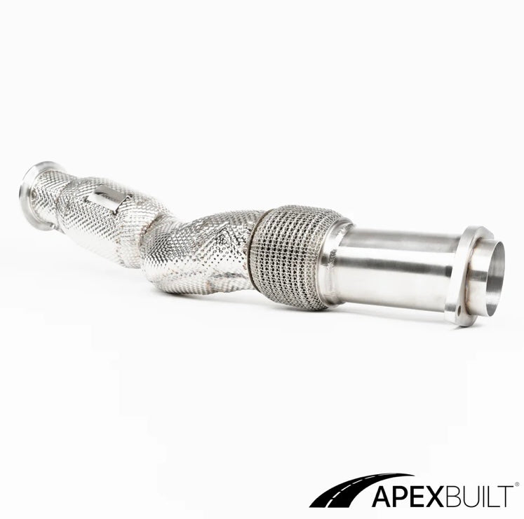 APEXBUILT® BMW G87 M2, G80 M3, & G82/G83 M4 RESONATED RACE DOWNPIPES (S58, 2021+)