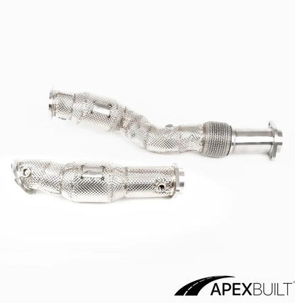 APEXBUILT® BMW G87 M2, G80 M3, & G82/G83 M4 RESONATED RACE DOWNPIPES (S58, 2021+)